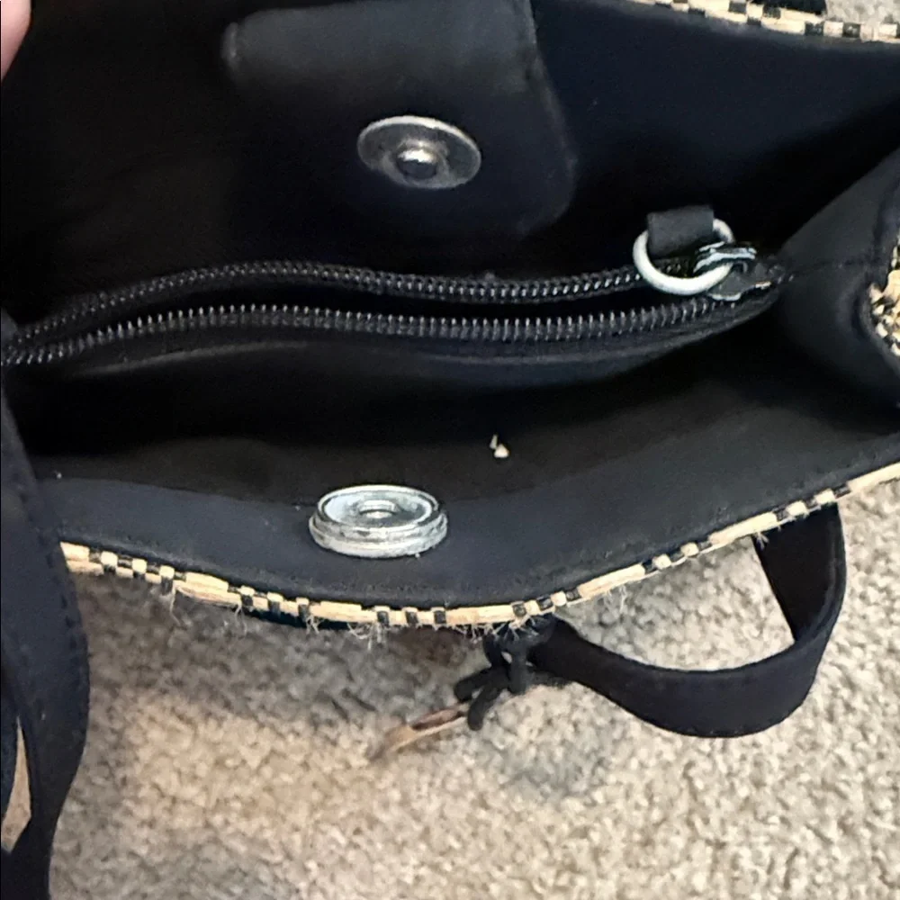 Marlo Vintage Black and Tan Crossbody Bag